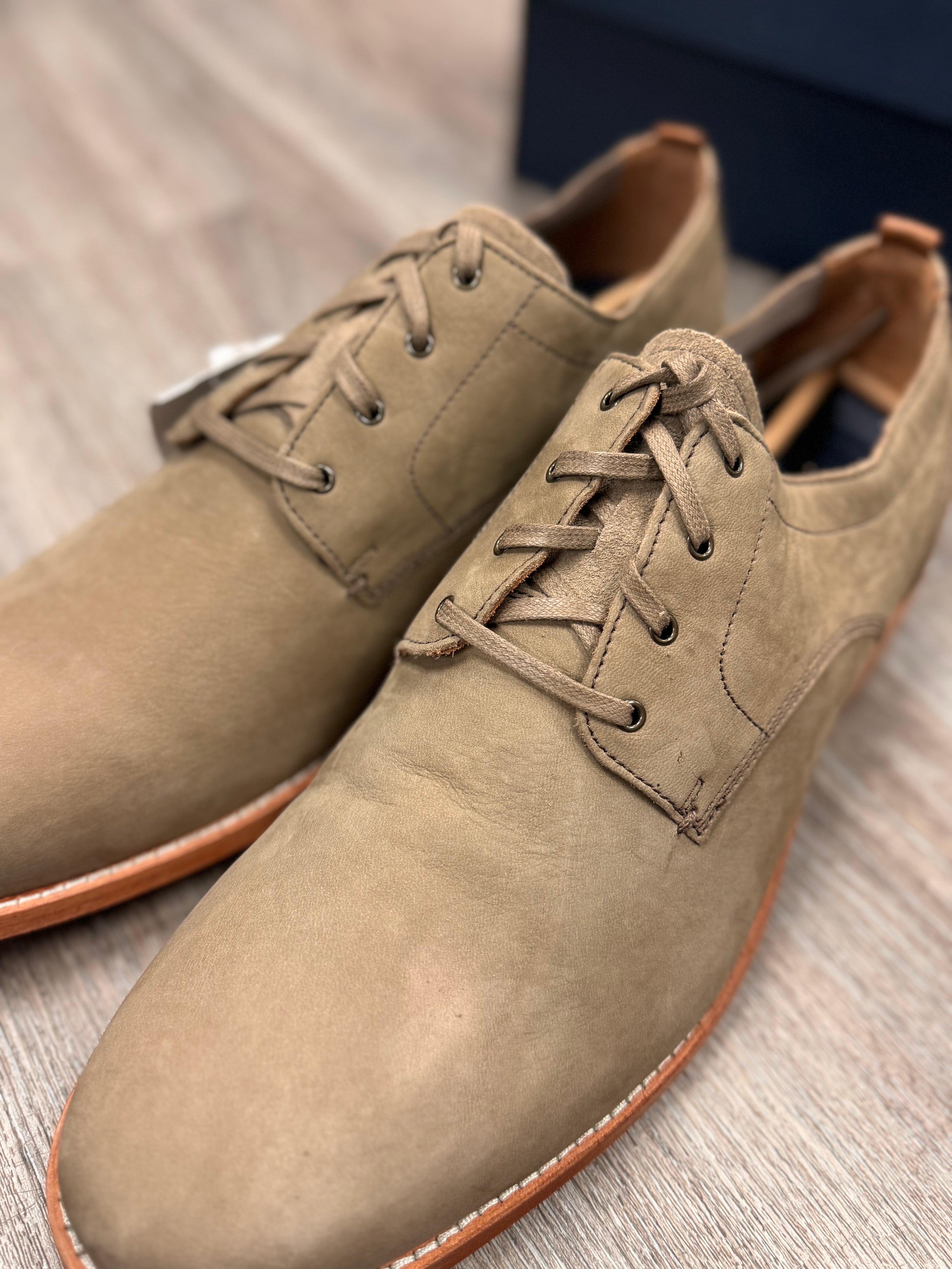 COLE HAAN Men’s Tan Feathercraft Grand Blucher Shoes Sz. 13 NEW!