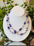 MICHAEL DAWKINS Faceted Amethyst Sterling Silver Necklace