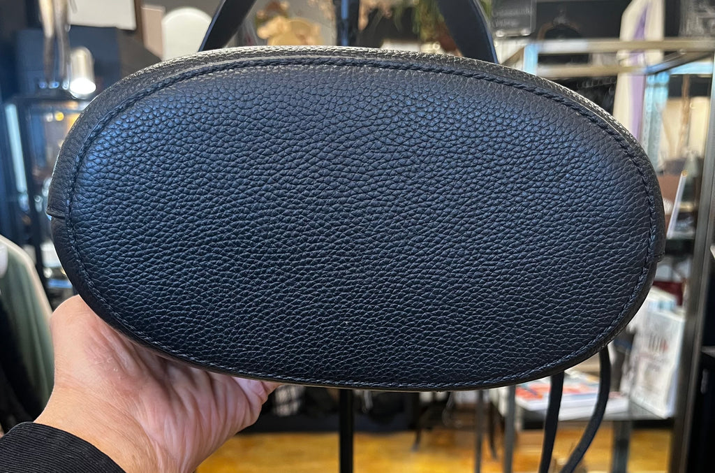 SOLD! TORY BURCH McGraw Black Leather Bucket Bag - New!