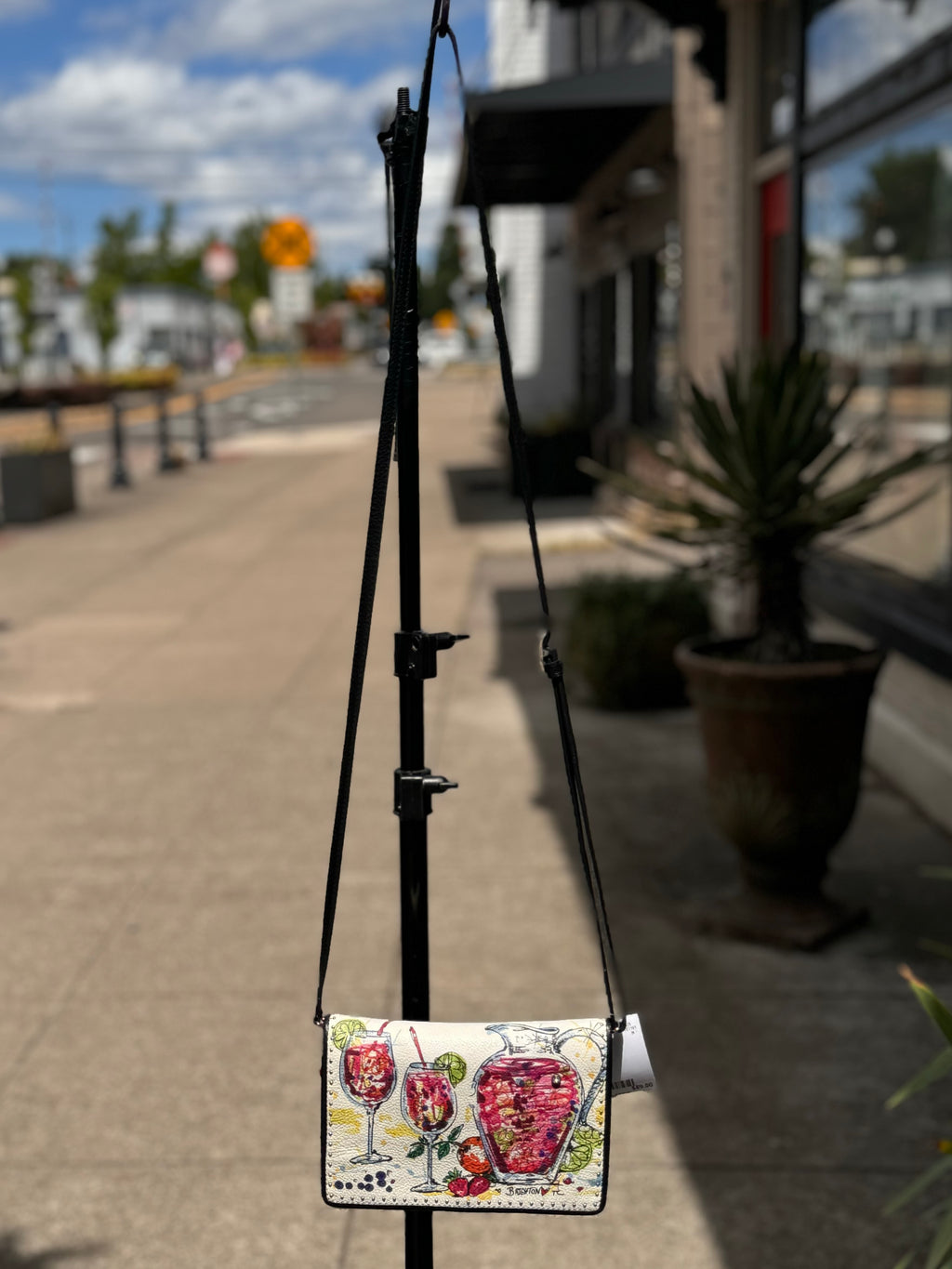 Brighton Sangria Leather Crossbody Bag