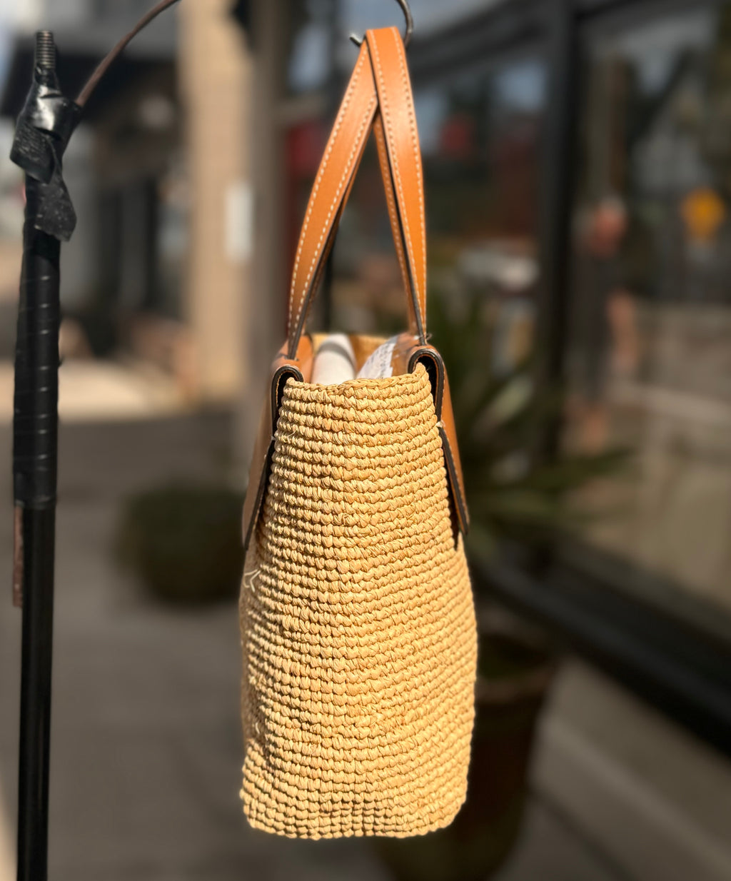 FRAME Le Market Mini Straw Tote Bag
