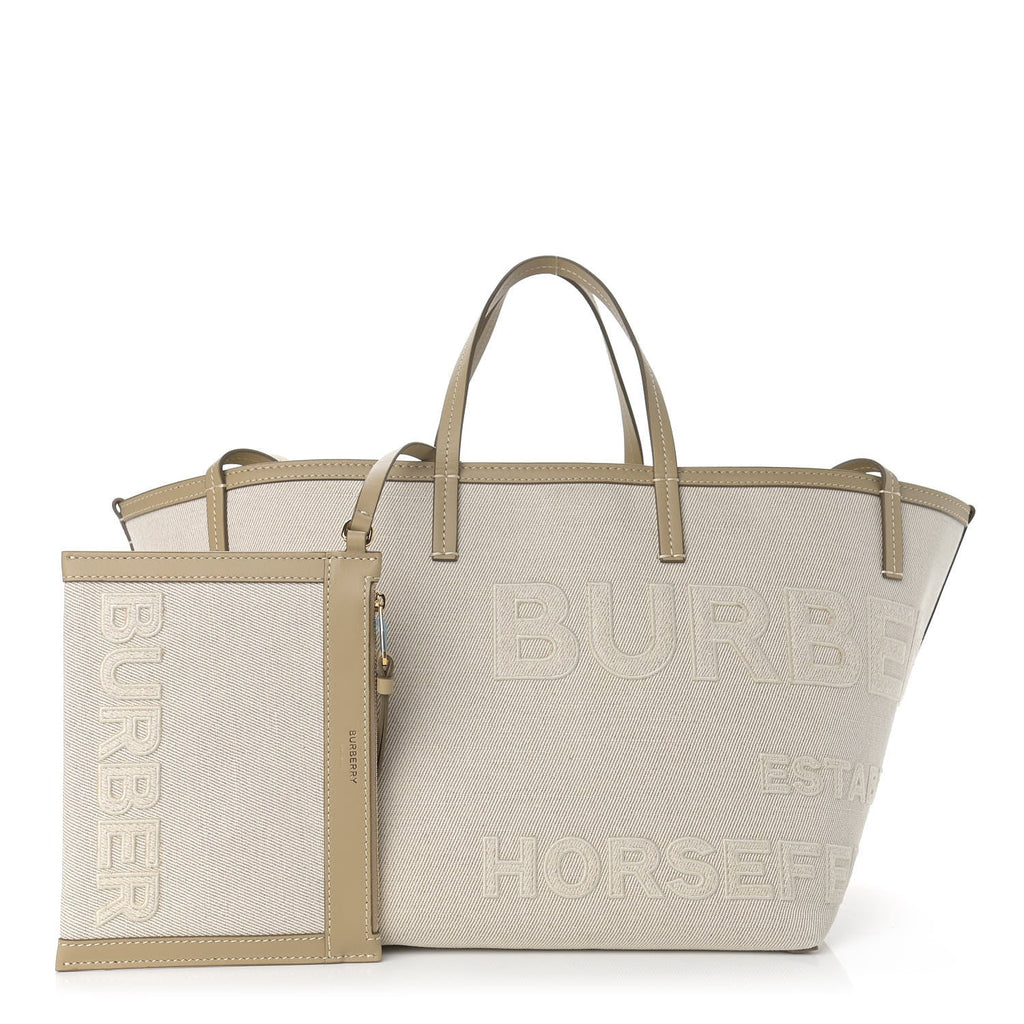 SOLD! BURBERRY Canvas Convertible Tote w/Pouchette