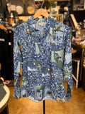 Vintage 1970’s Men’s Kennington Disney Olympic Print Button-Up Shirt Large
