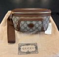 GUCCI Interlocking GG Brown Monogram Canvas Belt Bag NEW