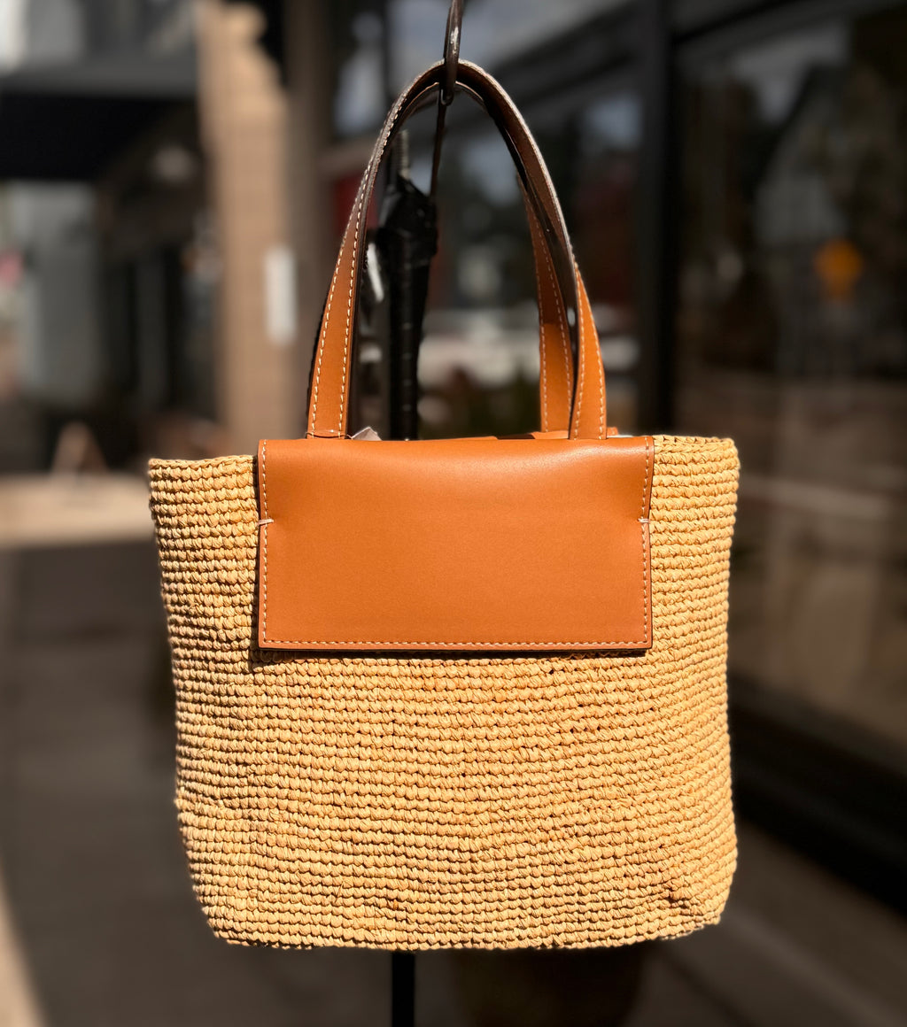 FRAME Le Market Mini Straw Tote Bag