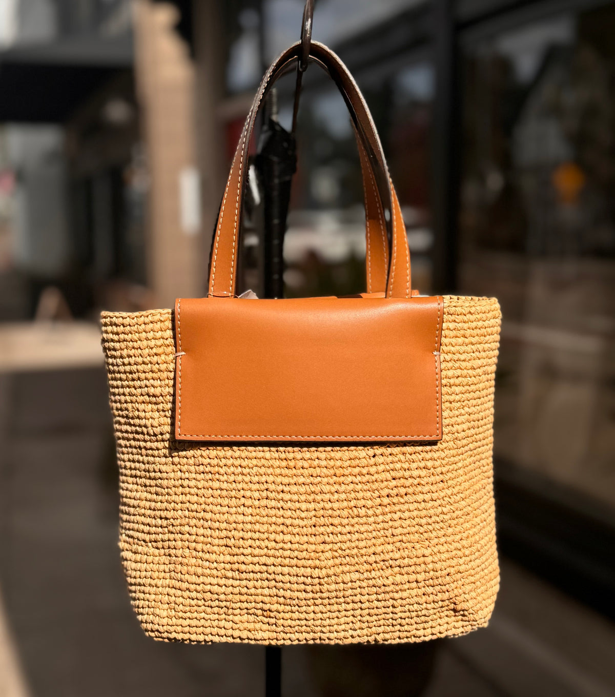 FRAME Le Market Mini Straw Tote Bag