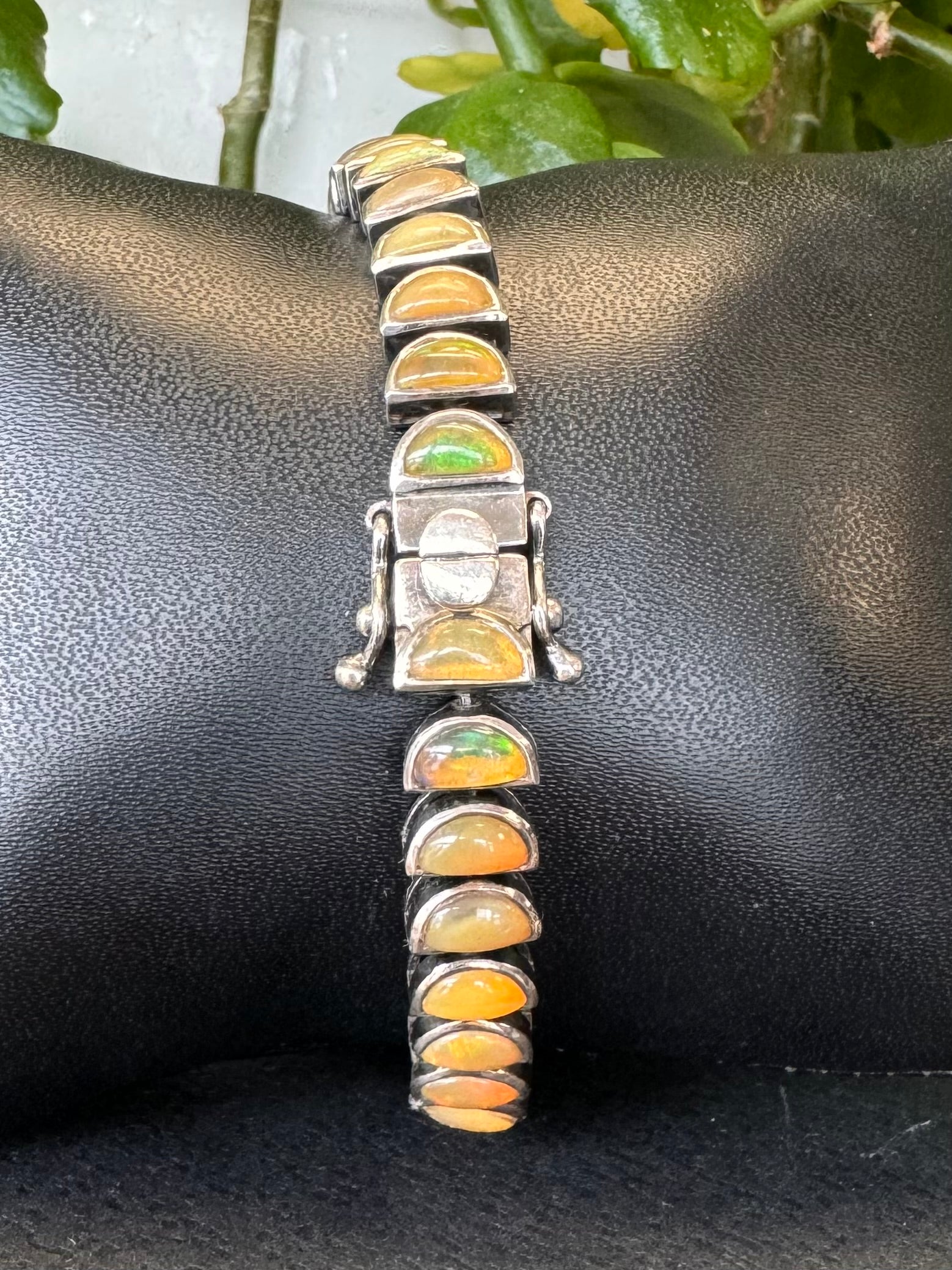 NAKARD Sterling Silver Ethiopian Opal Tennis Bracelet
