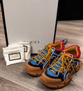 GUCCI Multi Flashtrek Sega Suede Mesh Leather Sneakers Sz. 6.5 M/8.5W
