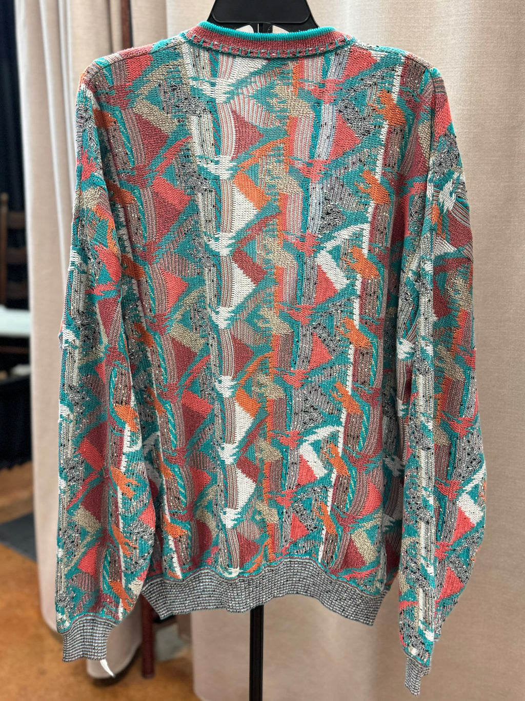Vintage 80’s Men’s Neiman Marcus (Coogi-Style) Cardigan XL