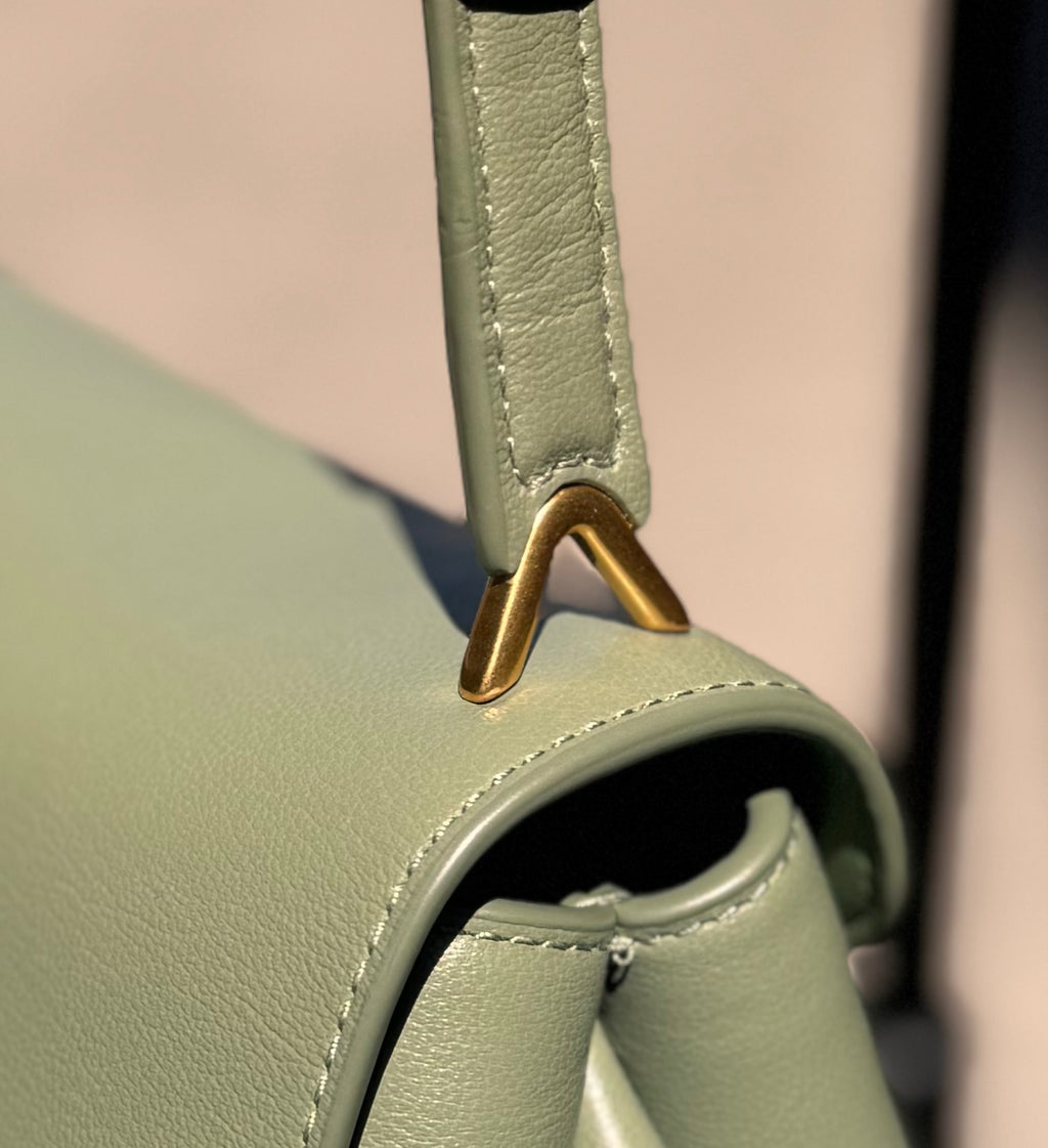 Kate Spade Green Leather Grace Convertible Shoulder Bag