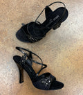 LOUIS VUITTON Y2K Vintage Black Strappy Heels Sz. 7 1/2