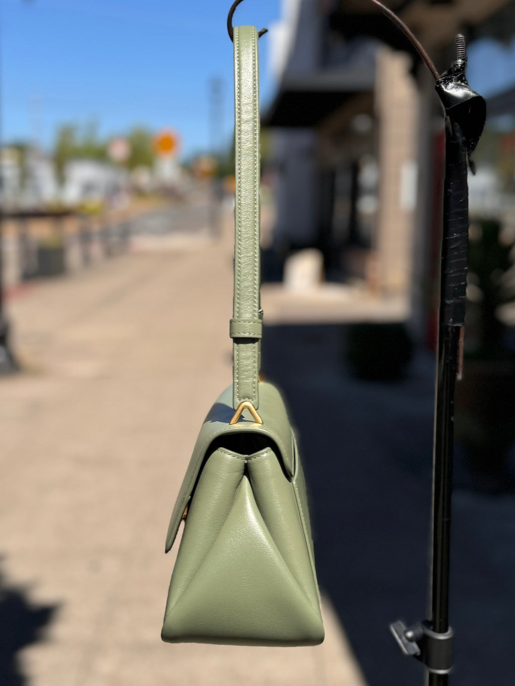 Kate Spade Green Leather Grace Convertible Shoulder Bag
