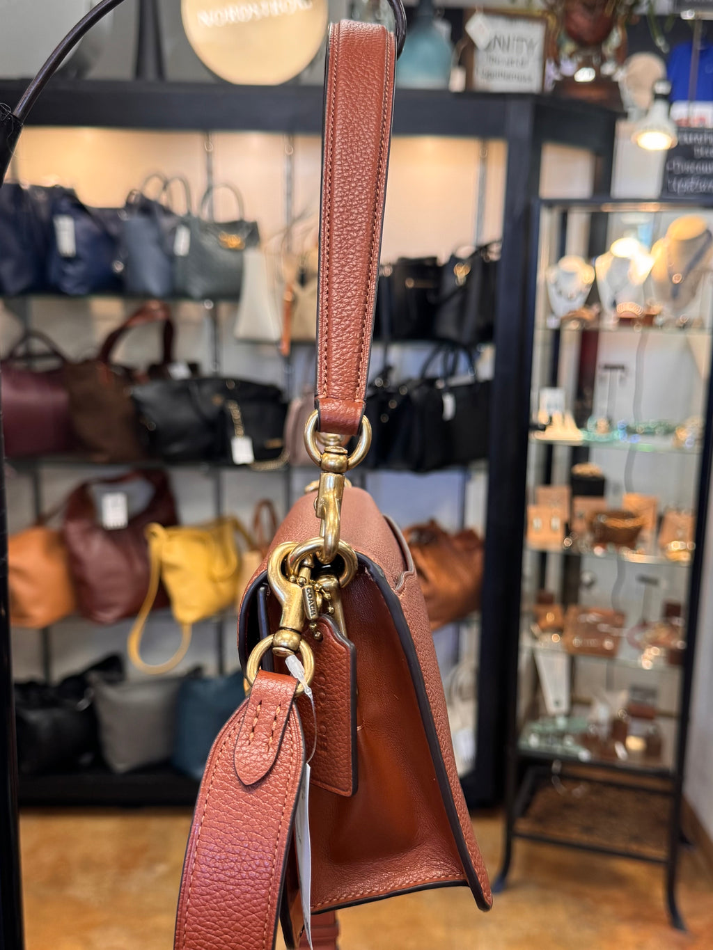COACH Brown Leather Tabby 2Way Shoulder Bag