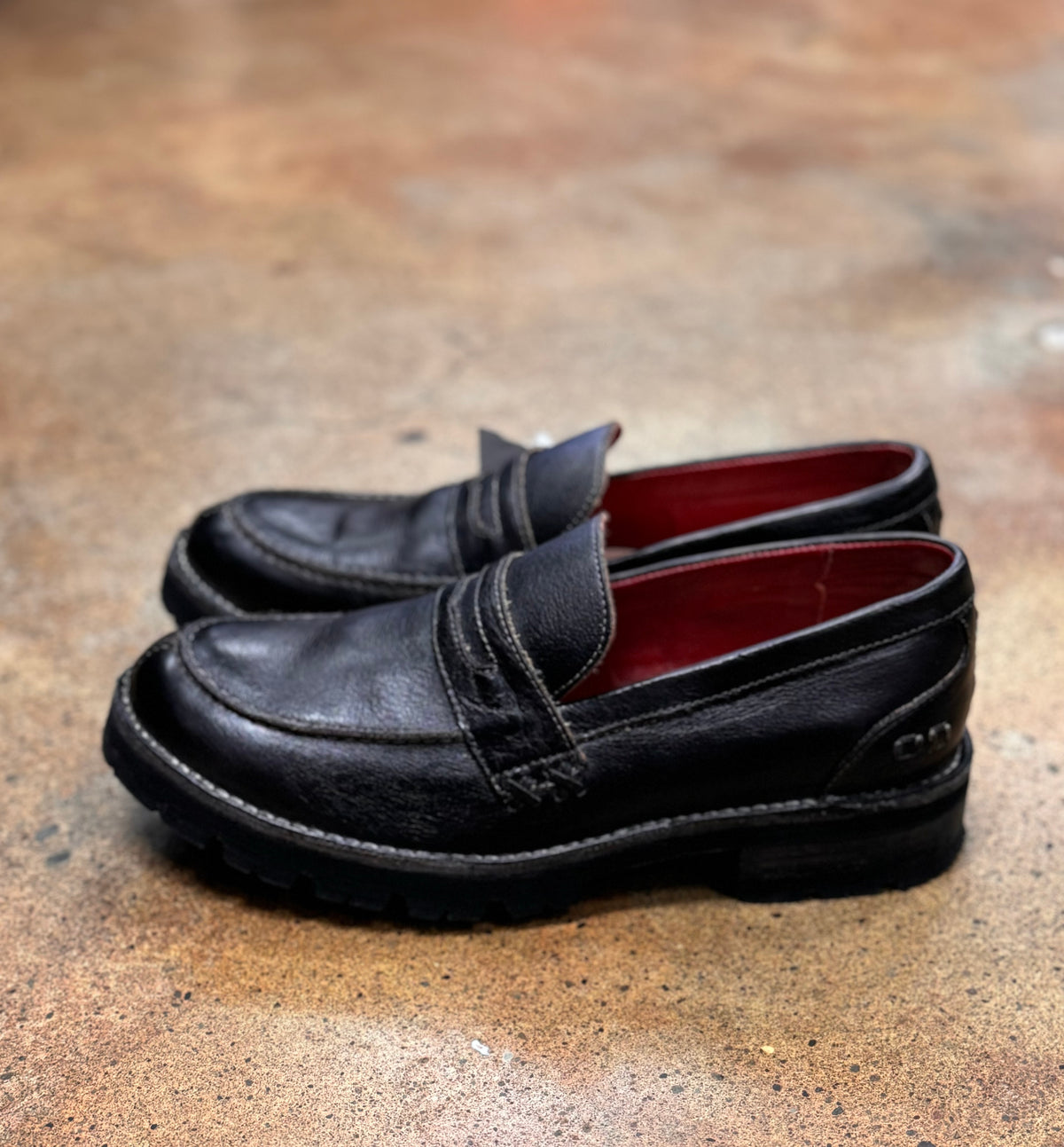 BED/STU Leather Reina Heeled Loafers Sz. 9 1/2
