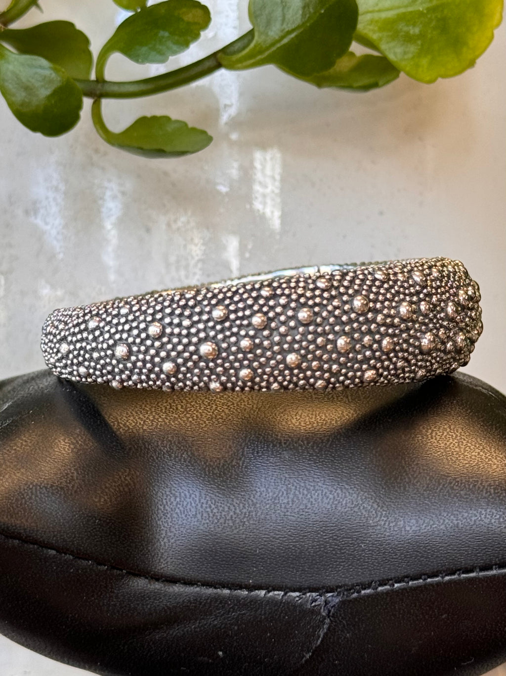SOLD! MICHAEL DAWKINS Sterling Silver Hinged Cuff ‘Starry Night’ Bracelet