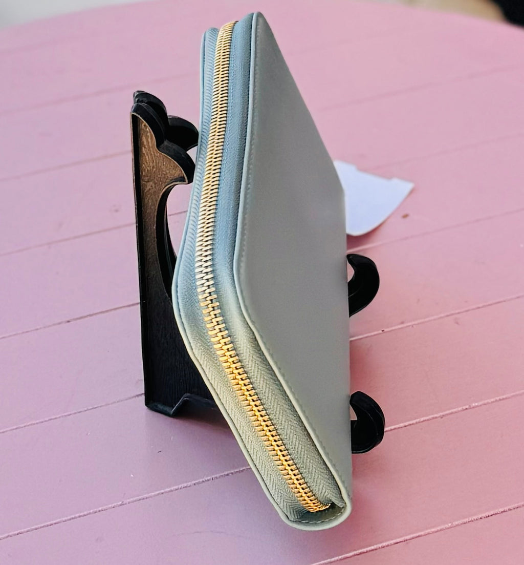 Salvatore Ferragamo Opal Leather Continental Leather Gancini Wallet