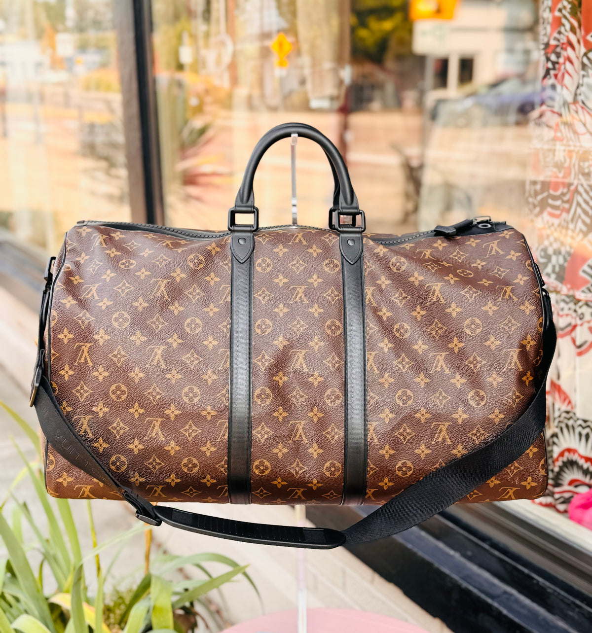 LOUIS VUITTON Brown Monogram Canvas Inventeur Waterproof Duffle Bag