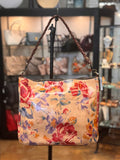 Patricia Nash Tan & Floral Lilia Heather Leather Shoulder Crossbody Bag