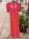 REFORMATION Red & White Floral Maxi Dress Sz. 12