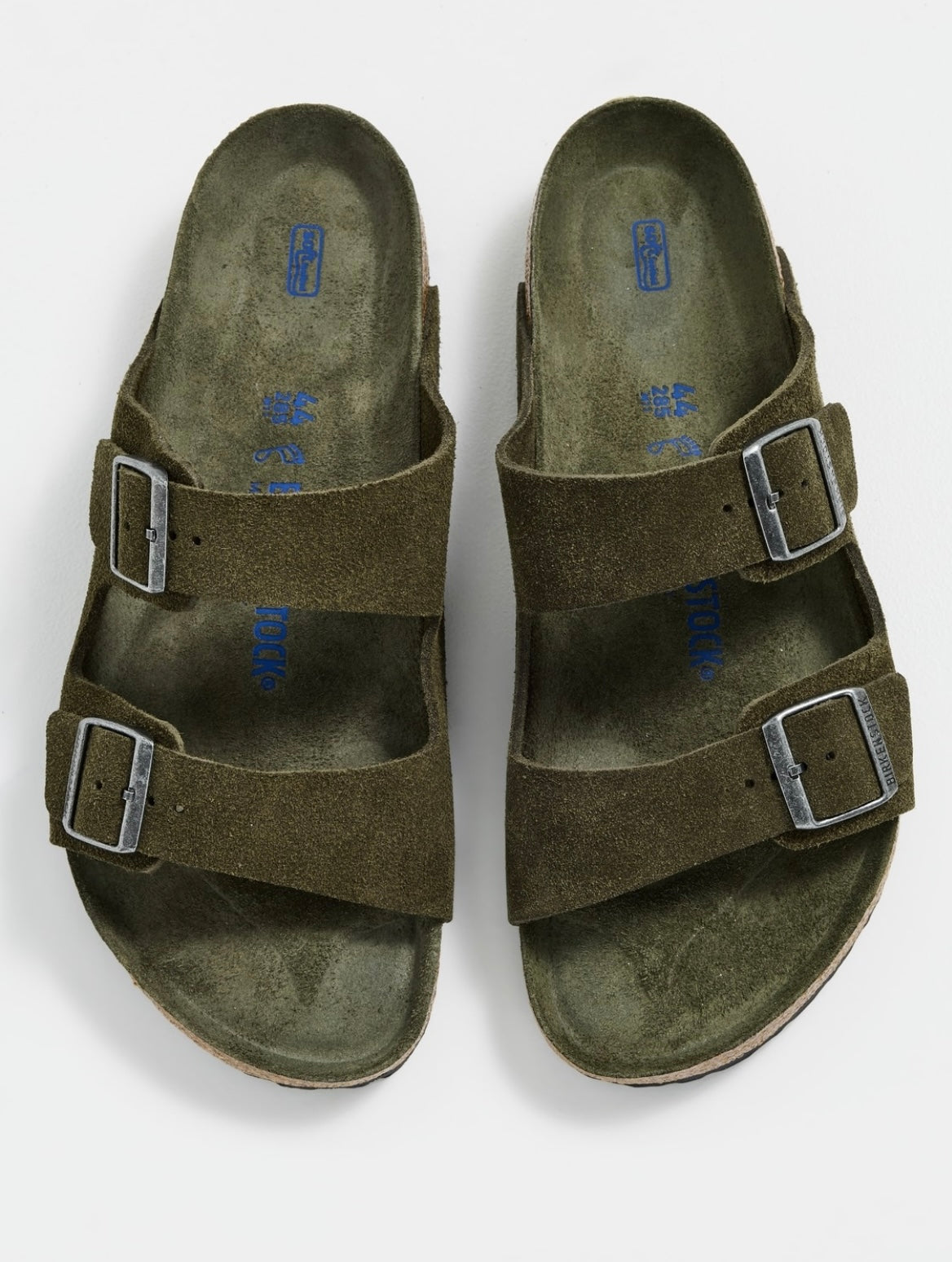 BIRKENSTOCK Green Suede Arizona Soft Footbed Sandals Sz. 38 NEW w/Box!