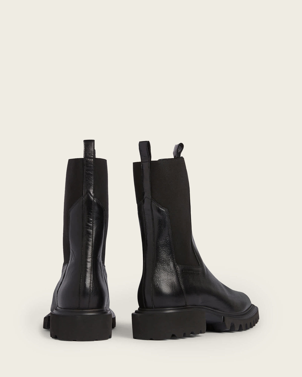 ALL SAINTS Black Hallie Lug Sole Chelsea Boots Sz. 9 New!