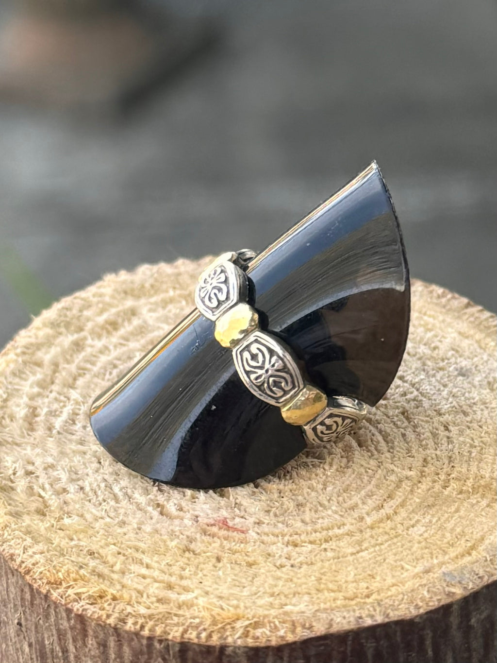 SOLD! KONSTANTINO Greece Sterling Silver & 18k Gold Aspasia Ring Sz. 7