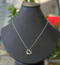 Tiffany & Co. Sterling Silver Elsa Peretti Open Heart Pendant Necklace 18”