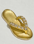 NA HOKU 14k Gold & Diamond Flip Flop Slipper Pendant