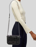 COACH 1941 Swagger Black Tea Rose Tooling Shoulder Bag