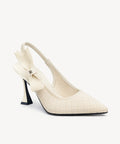 COSY ISLAND EverLush Bowknot Pointed Toe Knit Heels Sz. 8 NEW w/Box!