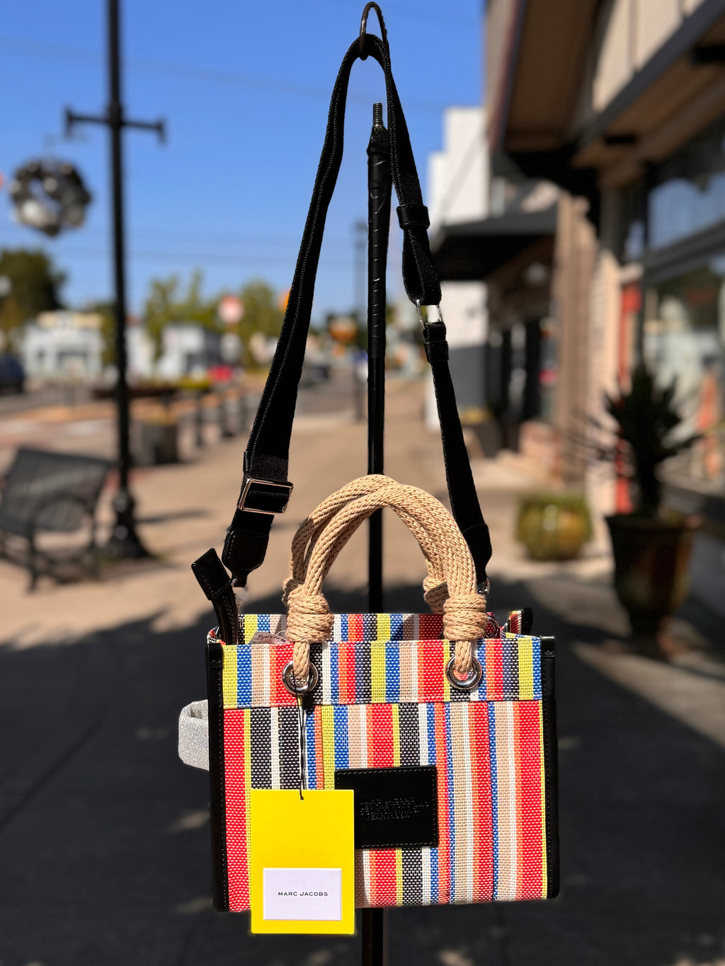MARC JACOBS The Stripe Mesh Small Tote Bag