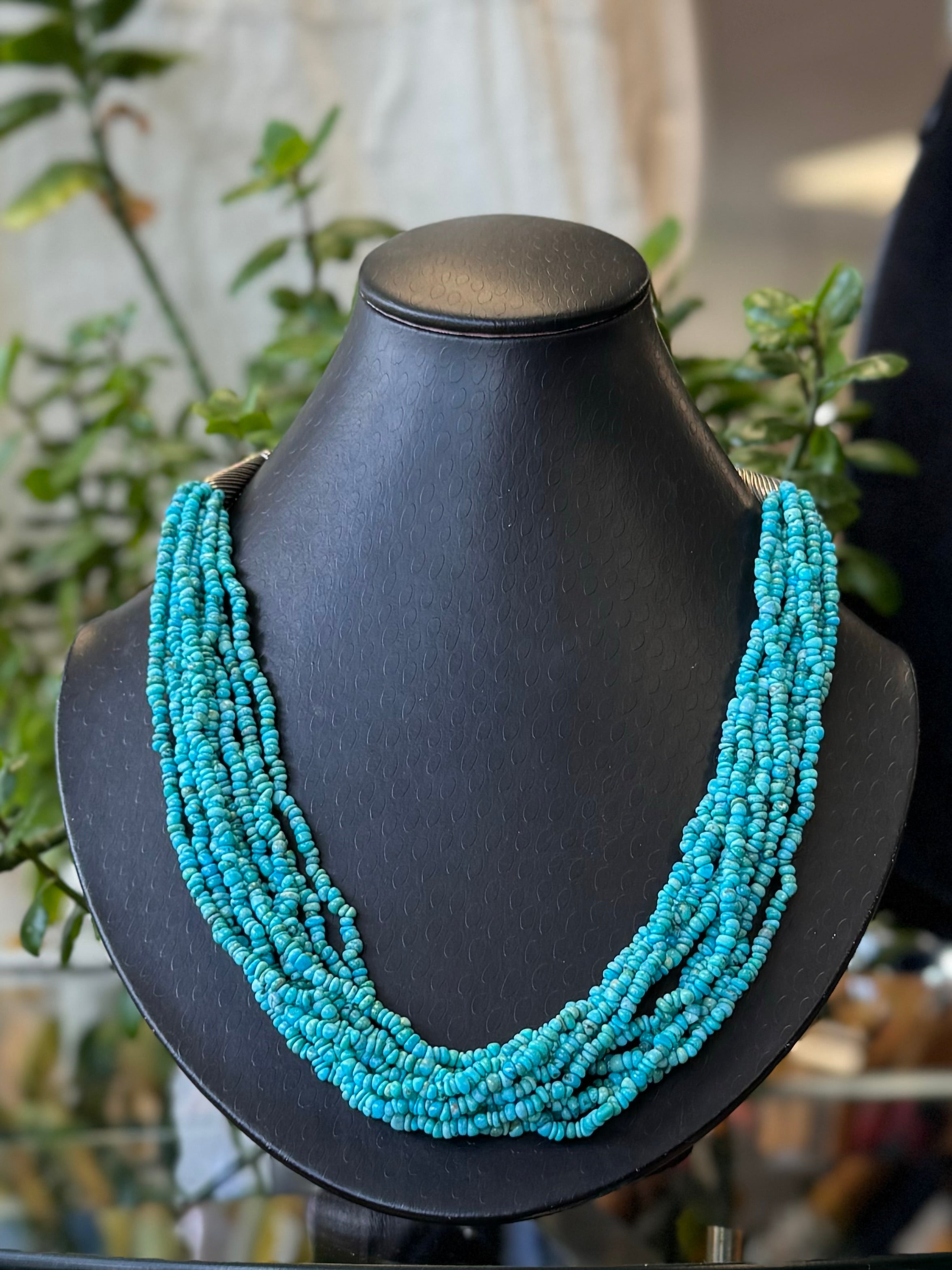 Carolyn Pollack Turquoise Sterling Silver Necklace 17”