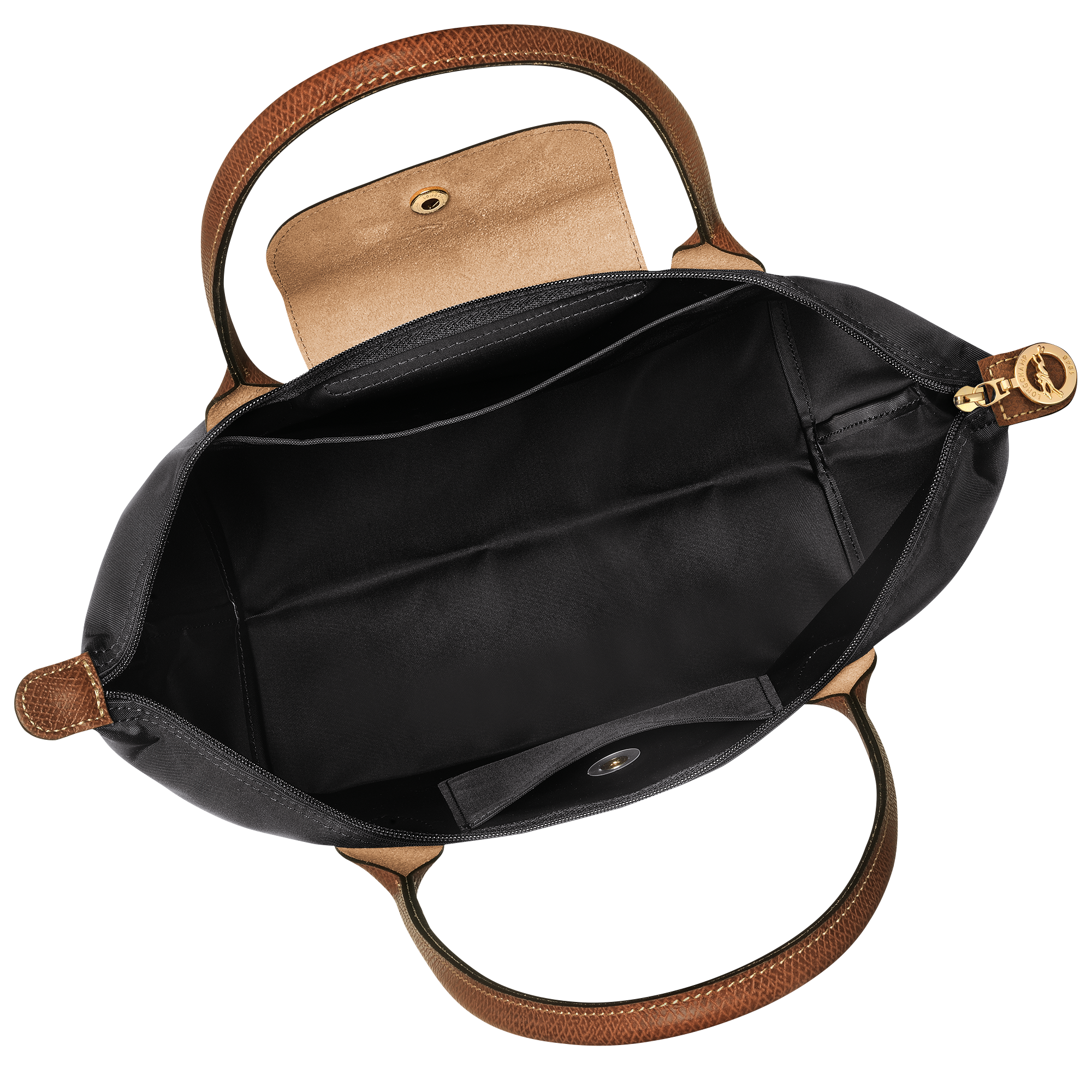 LONGCHAMP Medium Black Le Pliage Nylon Shoulder Tote Bag