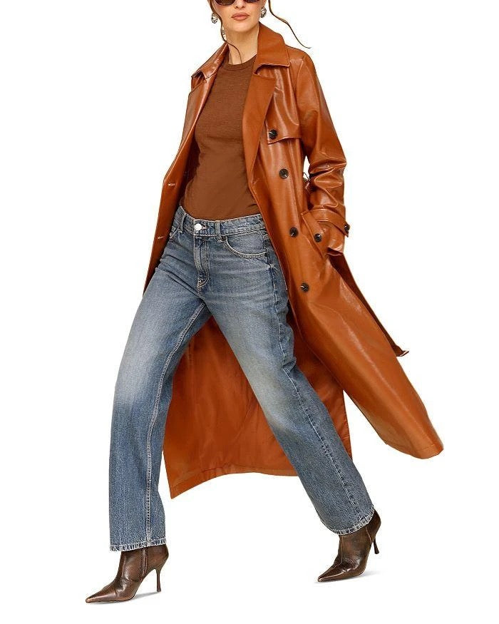 SOLD! AVEC LES FILLES Double Breasted Faux Leather Coat (New) - Medium