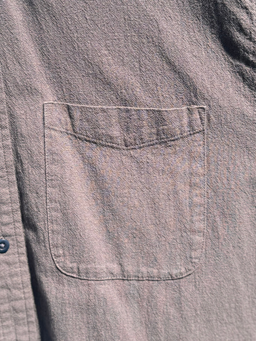 Madewell Grey 100% Cotton Button Up Short Sleeve Shirt X-Large