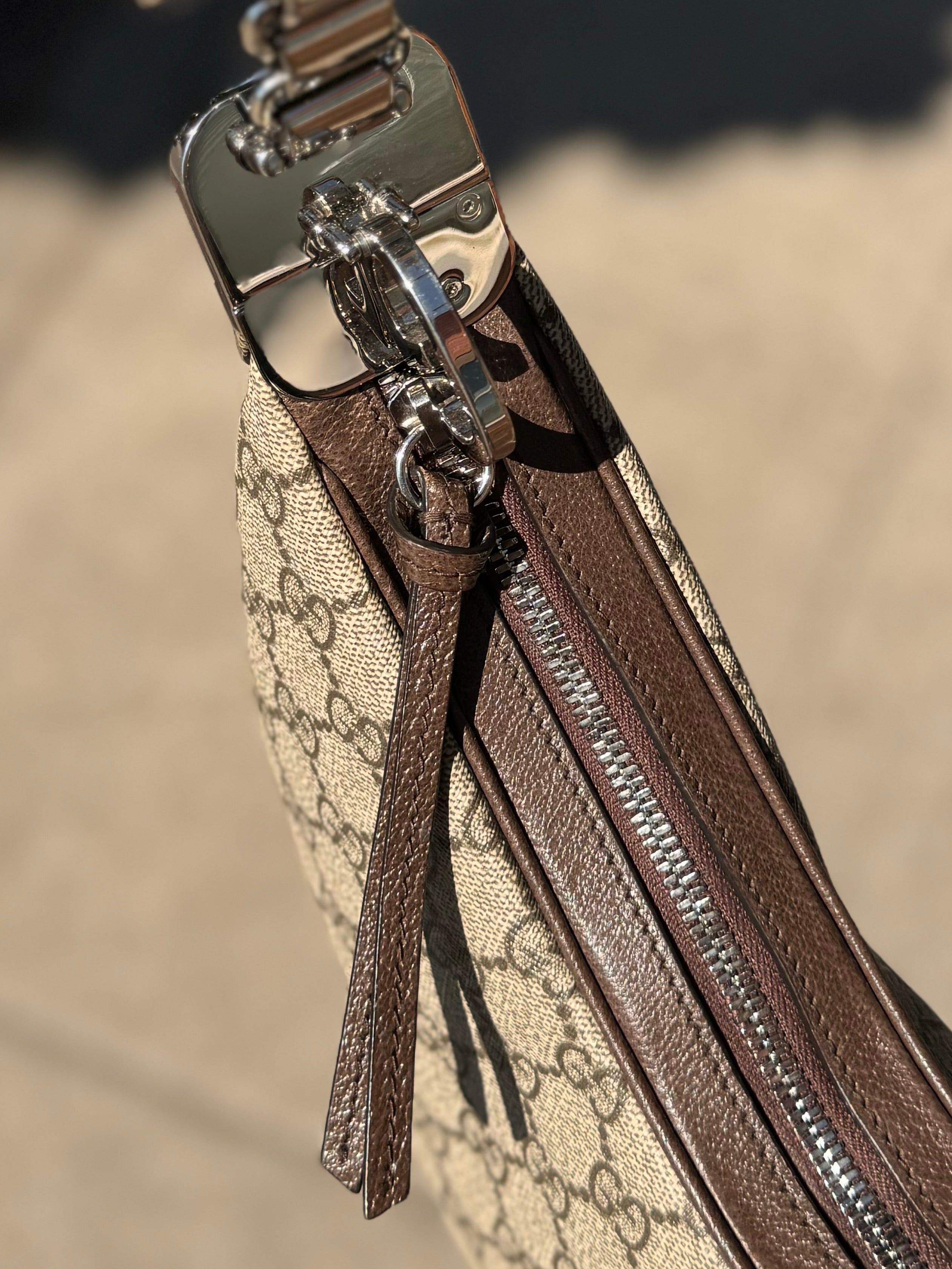 GUCCI Monogram Canvas GG Supreme Attaché The Office Shoulder Bag