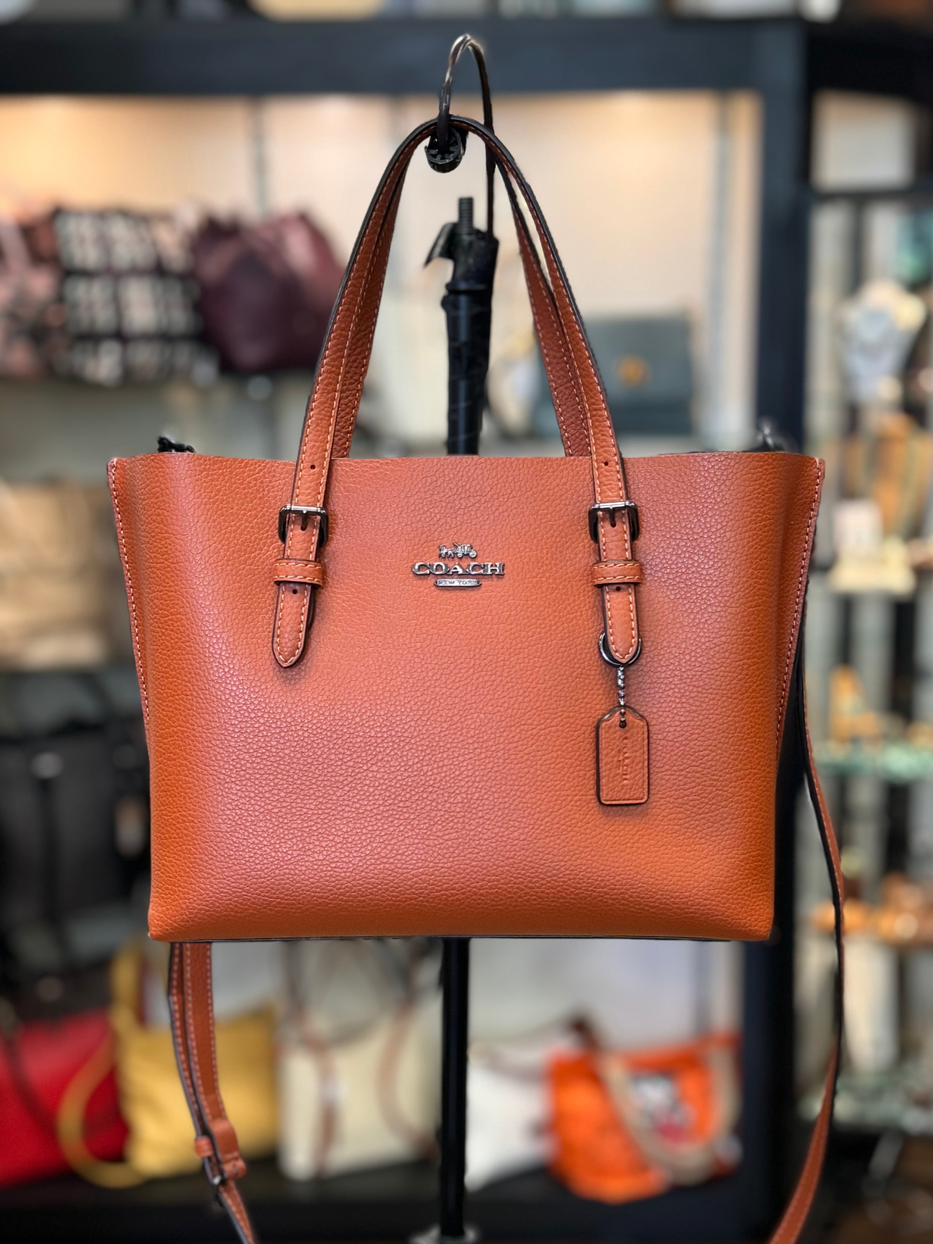 SOLD! COACH Orange Leather Mollie Crossbody Bag Satchel