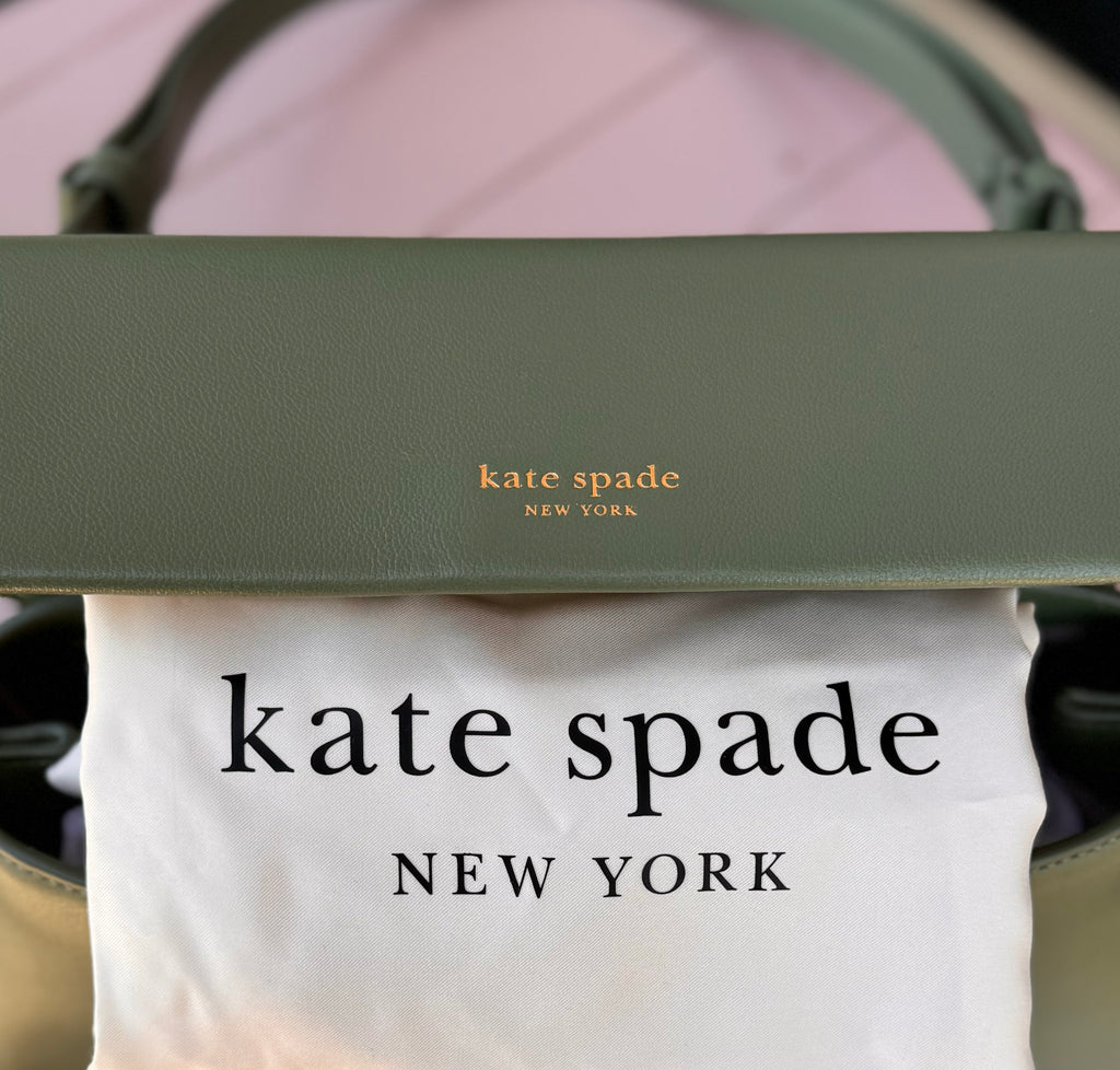 Kate Spade Green Leather Grace Convertible Shoulder Bag