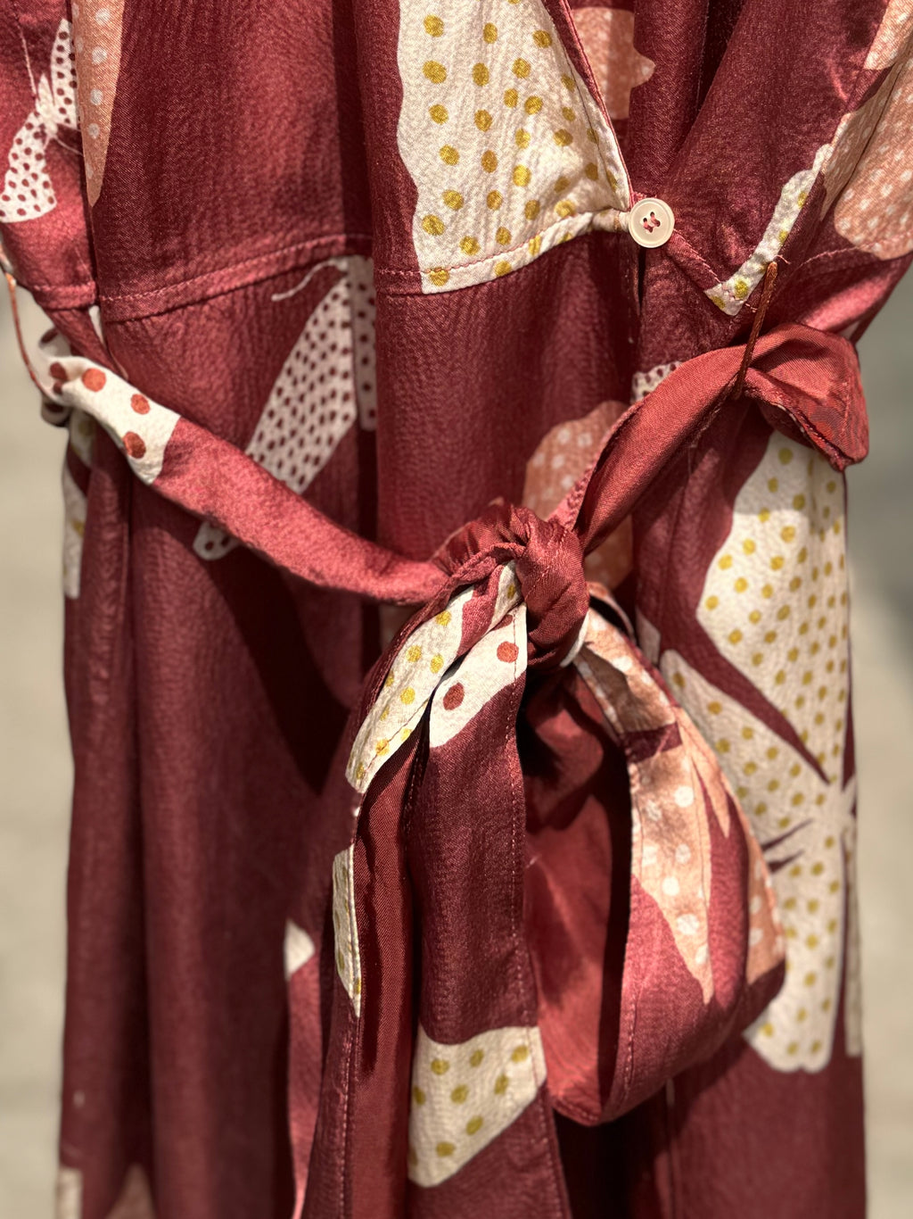 forte_forte Butterfly Silk Wrap Dress Small