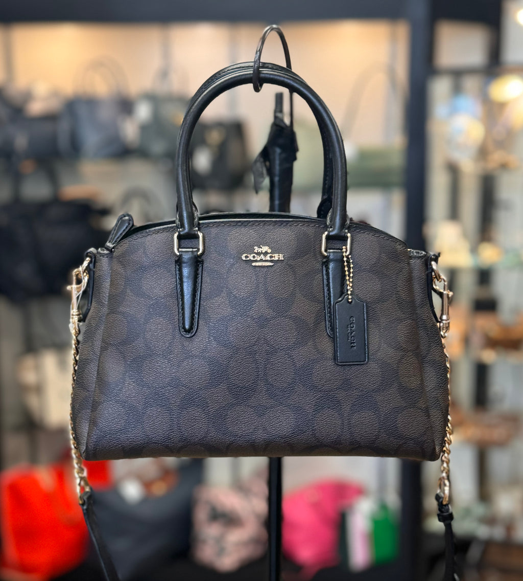 SOLD! COACH Signature Canvas Mini Sage Carryall Satchel