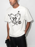 SOLD! DOLCE & GABBANA White Men's 100% Cotton Wire Heart Safety Pin T-Shirt Sz. 54