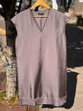 rag & bone Grey 100% Silk Sleeveless V-Neck Dress One Size