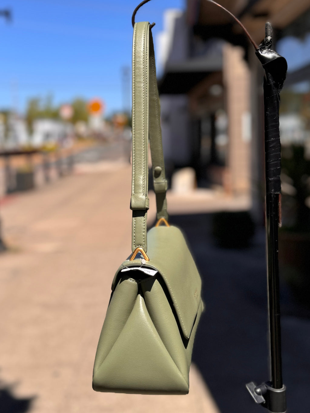 Kate Spade Green Leather Grace Convertible Shoulder Bag