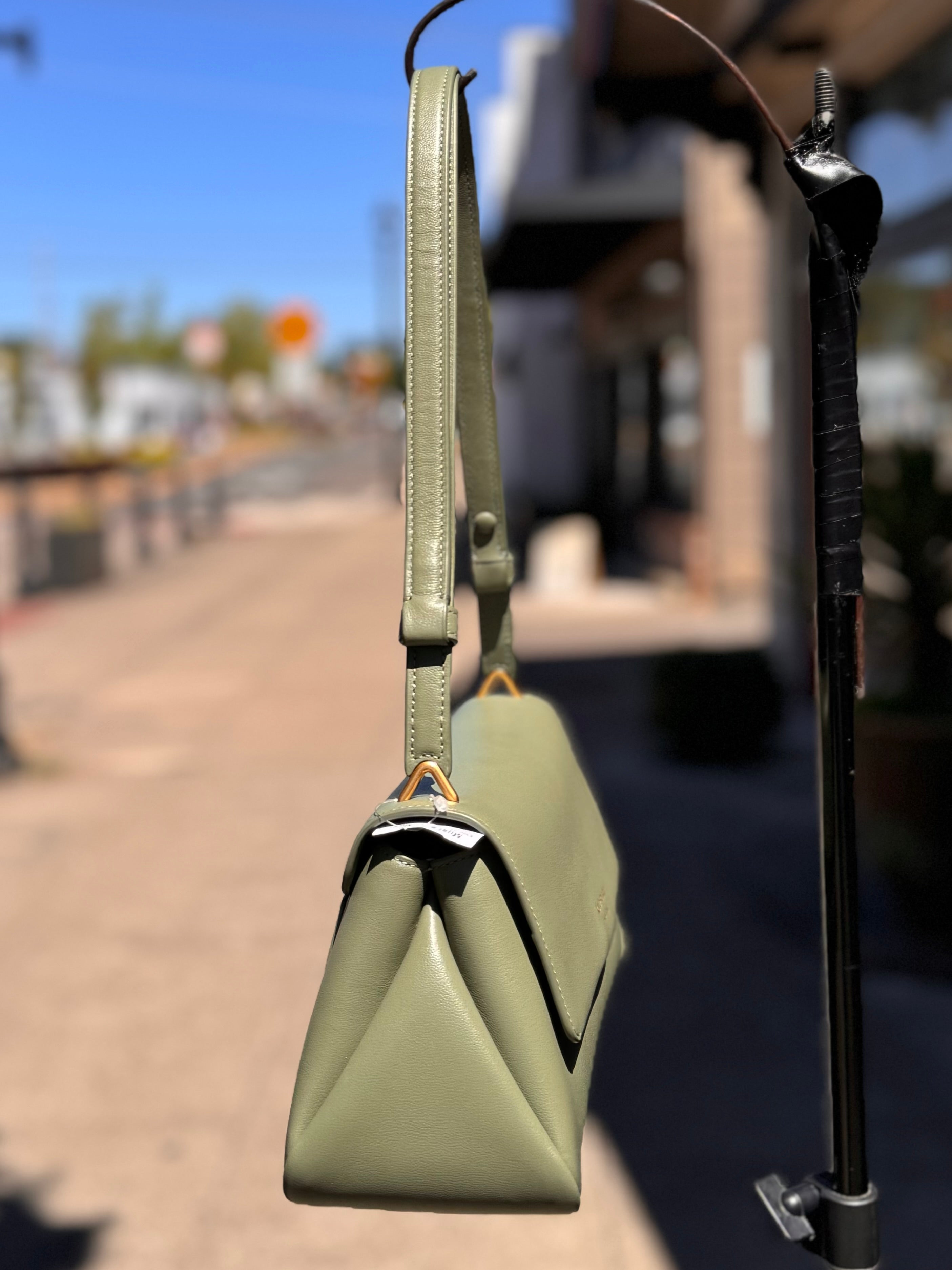 Kate Spade Green Leather Grace Convertible Shoulder Bag