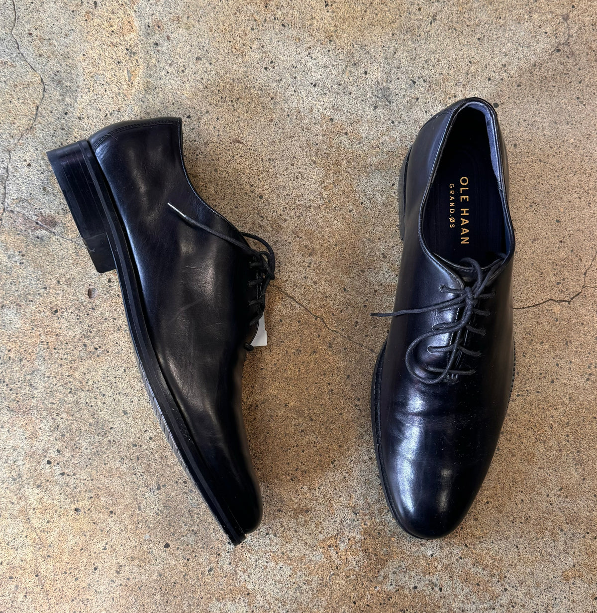 COLE HAAN Men’s Black Leather Lace Up Loafers Sz. 10 1/2