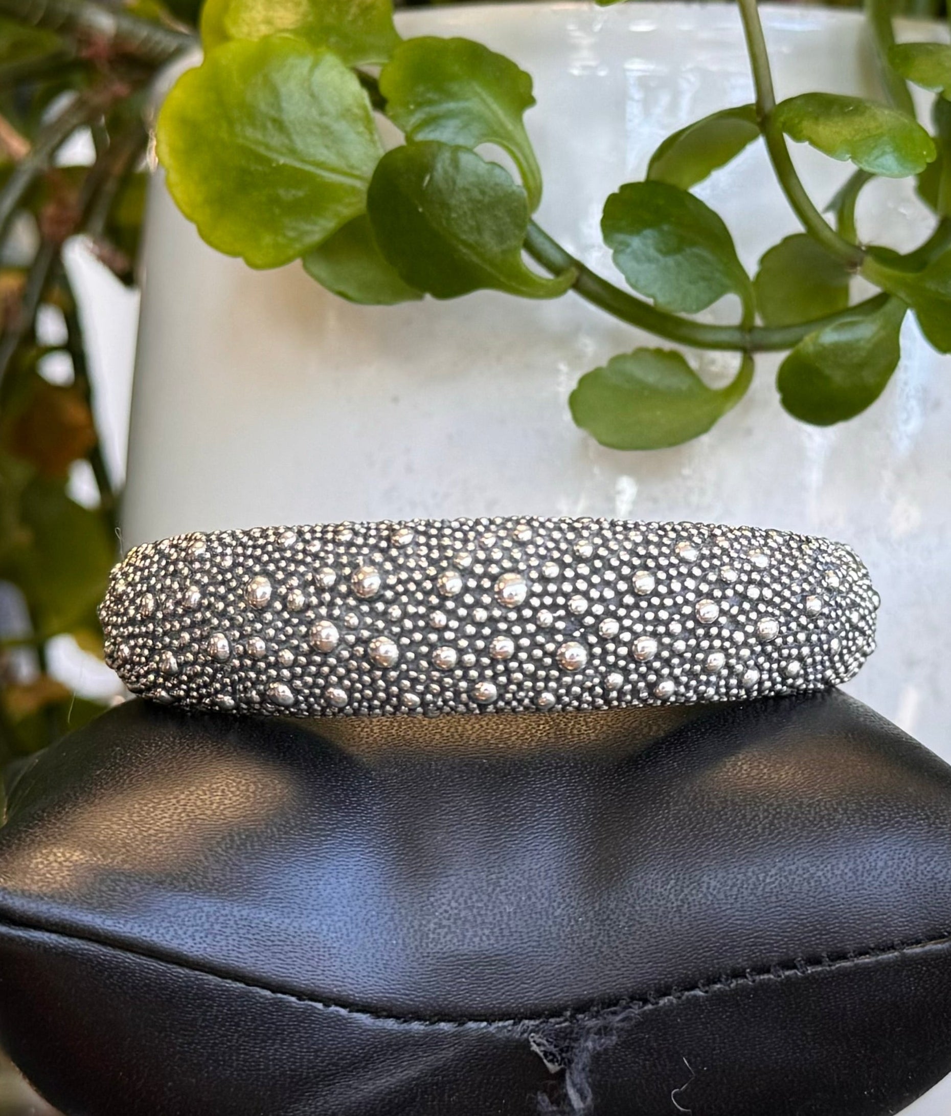 SOLD! MICHAEL DAWKINS Sterling Silver Hinged Cuff ‘Starry Night’ Bracelet