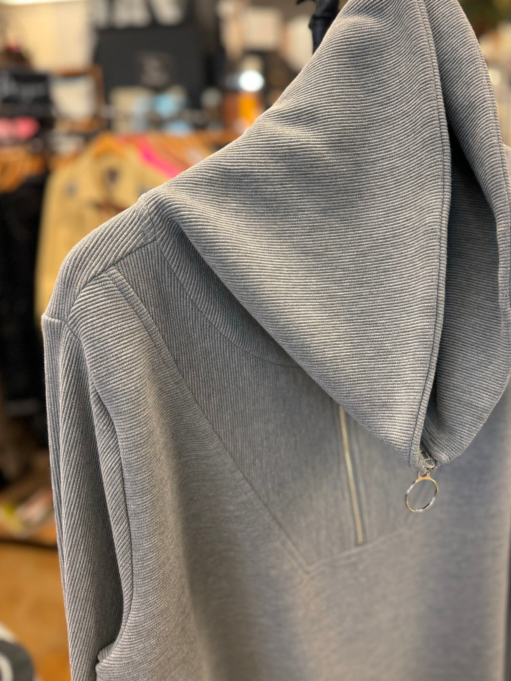 VARLEY Grey Half Zip Vine Funnel Neck Sweatshirt XL