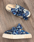 FARM RIO Blue & White Floral Sweet Rio Mule Sneaker Sz. 8 1/2