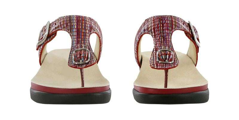 SAS Rainbow Red Thong Slide Sanibel Sandals Sz. 11 NEW w/Box!