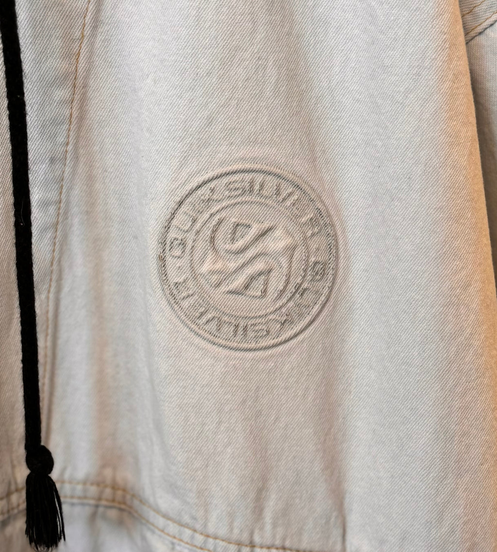 QUIKSILVER 90s Vintage Men’s Light Wash Denim Anorak Pullover Shacket Large